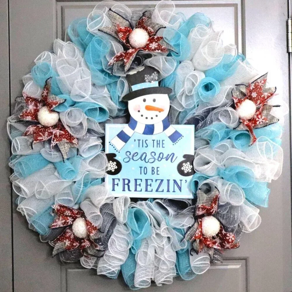 Custom Snowman Wreath